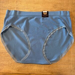 Wacoal B-Smooth Pretty Hi-Cut Stretchy Lace Leg Brief Panty 871374 Blue 472